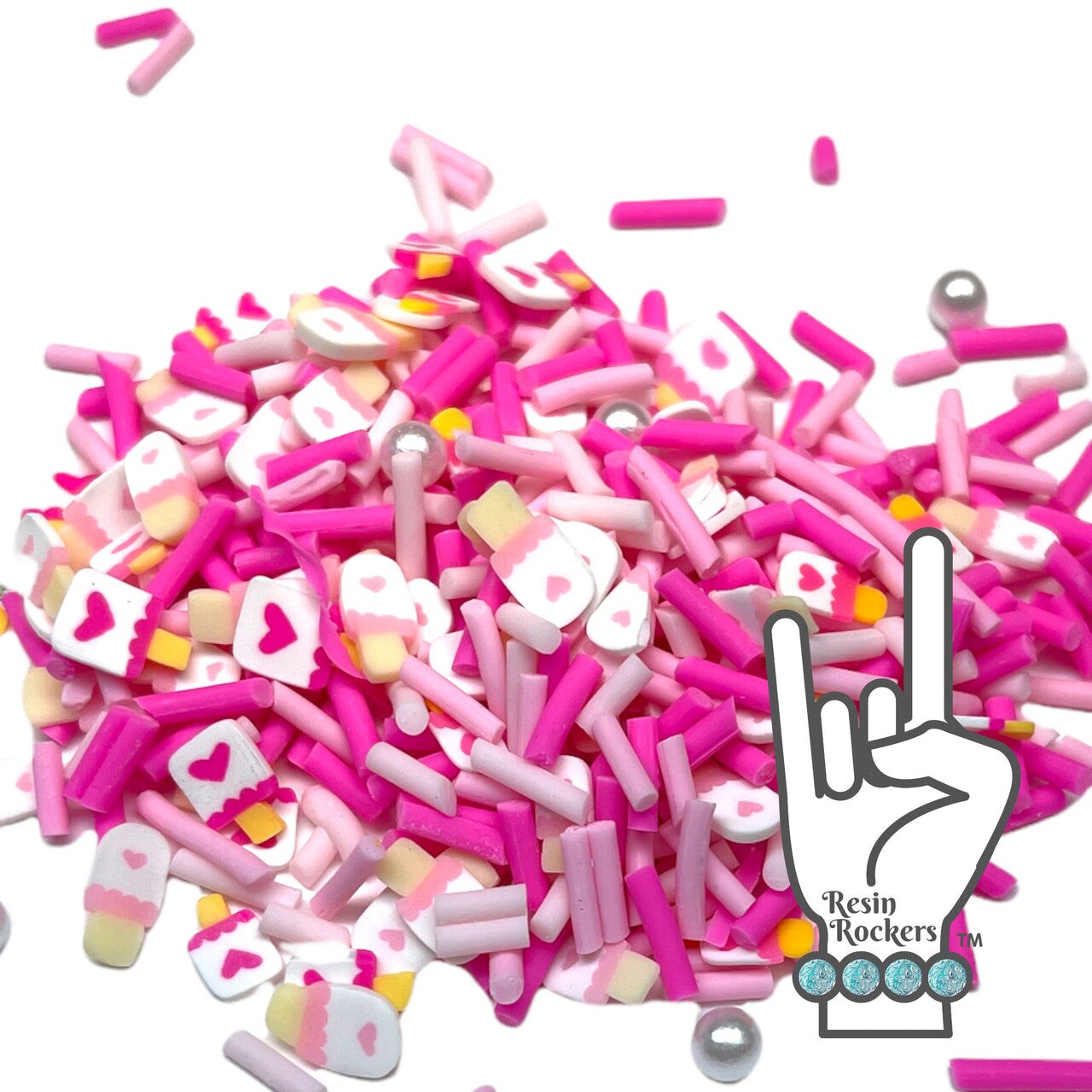 Sweet Popsicles with Jimmies Polymer Clay Pieces for Epoxy and UV Resin Art